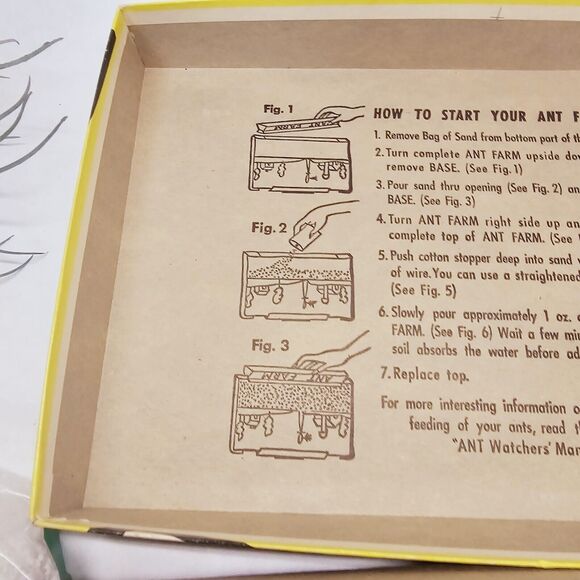 Vintage Ant Farm 1959 Fascinating Never Used EIC Grossman Live Ants! Older - Picture 6 of 15